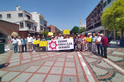 Edirneli Emekliler Zamlara Tepki Gösterdi