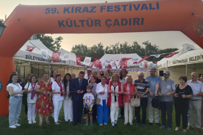 Tekirdağ'da 59. Uluslararası Kiraz Festivali Kültür Çadırı Açıldı