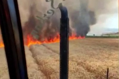 Tekirdağ'da 300 Dekar Buğday Ekili Alan Yandı