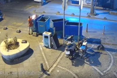 Konteyneri Yakanlar Kameraya Yakalandı!
