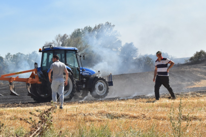 Kırklareli'nde Anızda Çıkıp Ağaçlık Alana Sıçrayan Yangın Söndürüldü