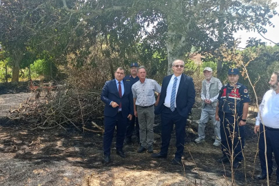 Vize Kaymakamı ve Vali Yardımcısından Yangın Bölgesine Ziyaret