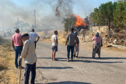 Çanakkale'deki Orman Yangını Naldöken Köyüne Sıçradı, Bazı Evler Alevlere Teslim Oldu
