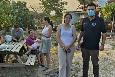 Gelibolu'da Yangından Etkilenen Bölgede Yaşayan Bazı Vatandaşlara Sağlık Kontrolü