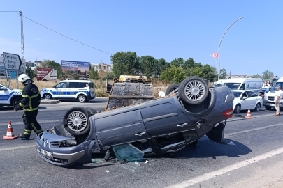Tekirdağ'da Otomobillerin Çarpıştığı Kazada Sürücüsü Yaralandı