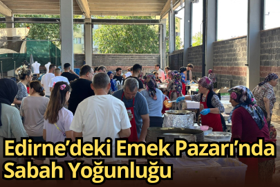 Edirne’deki Emek Pazarı’nda Sabah Yoğunluğu