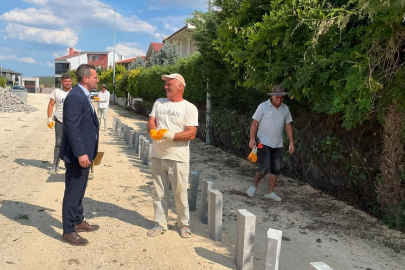 Keşan Belediyesi'nden Yeni Mahalle'de Kaldırım Çalışması