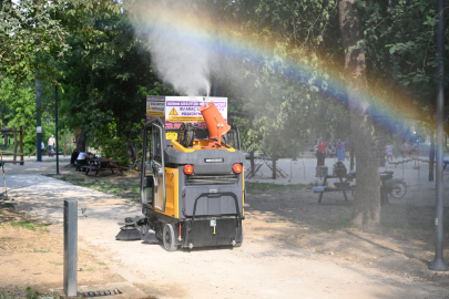 Edirne'deki Söğütlük Millet Bahçesi, Lavanta Suyuyla Serinletiliyor