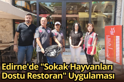 Edirne'de "Sokak Hayvanları Dostu Restoran" Uygulaması
