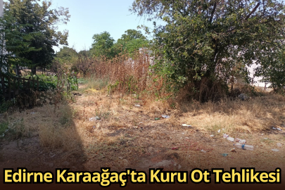 Edirne Karaağaç'ta Kuru Ot Tehlikesi