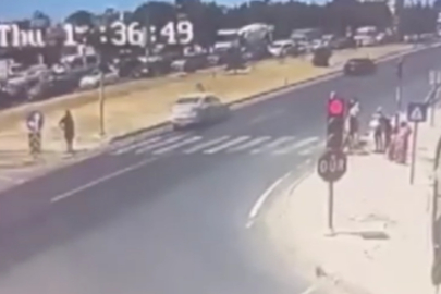 Otomobilin Çarptığı Kişi Metrelerce Savuruldu