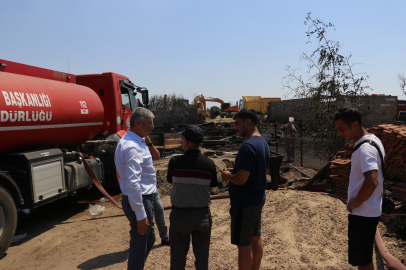 İl Tarım Müdürü Bayazıt’tan Yangın Mağduru Üreticiye Ziyaret