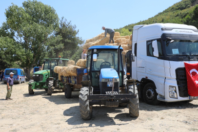 Şarköy'de Orman Yangınından Etkilenen Çiftçilere Saman Desteği