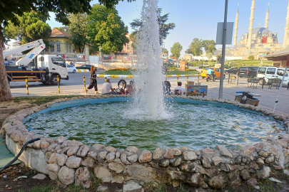 Edirne Belediyesi’nden Süs Havuzlarına Temizlik Hamlesi