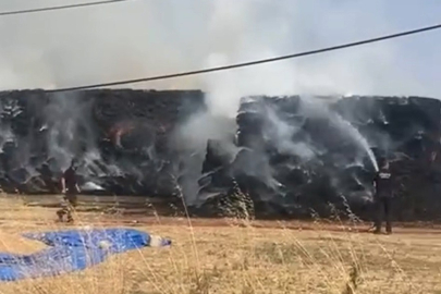 Tekirdağ'da Bin 500 Saman Balyası Kül Oldu