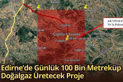 Edirne’de Günlük 100 Bin Metreküp Doğalgaz Üretecek Proje
