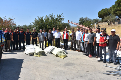 Şarköy'de Yangından Etkilenen Üreticilere Çadır Yardımı