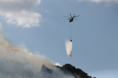 Tekirdağ'ın Şarköy İlçesinde Çıkan Orman Yangınına Müdahale Ediliyor