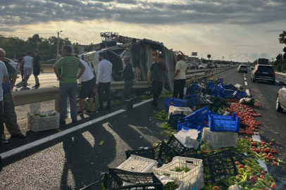 Tekirdağ'da Devrilen Kamyonun Sürücüsü Öldü