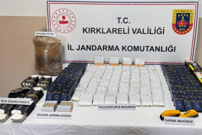 Kırklareli'nde 4 Bin 220 Makaron ile 3 Kilogram Tütün Ele Geçirildi