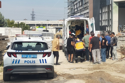 Edirne'de İnşaattan Düşen İşçi Yaralandı