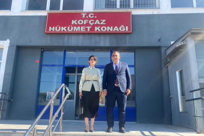 Kaymakam Balaban’dan Kofçaz Kaymakamı Ünlü’ye Hayırlı Olsun Ziyareti