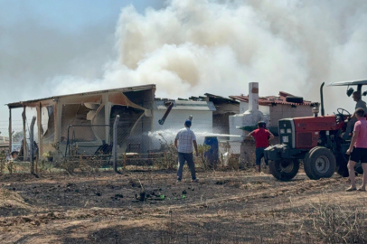 Edirne'de Anızda Başlayarak Tarım Arazisindeki Konteyner Eve Sıçrayan Yangın Söndürüldü