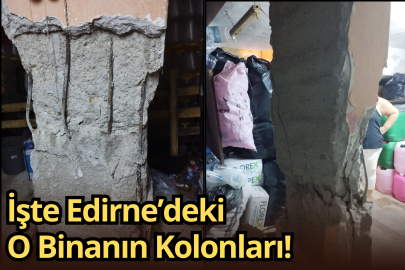 İşte Edirne’deki O Binanın Kolonları!