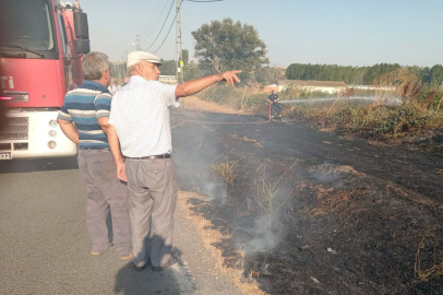 Otluk Alanda Çıkan Yangın Korkuttu