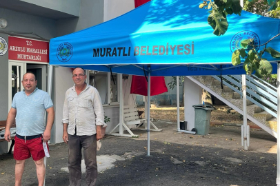Muratlı Belediyesi Çadırlarını Kırsal Mahalle Muhtarlarına Teslim Etti