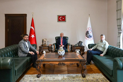 Vali Turan, Başmüfettiş Fındık ve İl Müftüsü Eviş’i Kabul Etti