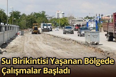 Su Birikintisi Yaşanan Bölgede Çalışmalar Başladı