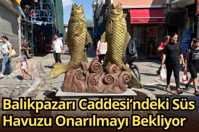 Balıkpazarı Caddesi’ndeki Süs Havuzu Onarılmayı Bekliyor