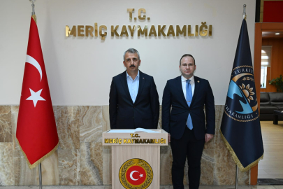 Edirne Valisi Sezer'den Meriç Kaymakamı Güvenç'e Ziyaret