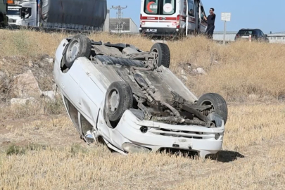 Otomobil Şarampole Takla Attı: Anne ile Kızı Ölümden Döndü