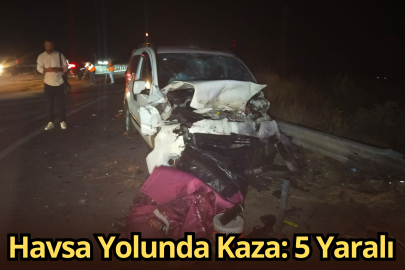 Havsa Yolunda Kaza: 5 Yaralı