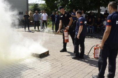 Kırklareli'nde Emniyet Personeline Yangın Söndürme Eğitimi Verildi