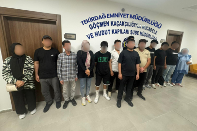 Tekirdağ'da Bir Kamyonette 19 Düzensiz Göçmen Yakalandı