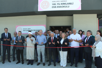 Kırklareli'nde "100. Yıl Kırklareli OSB Anaokulu" Törenle Açıldı