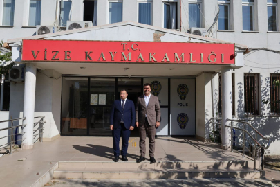 Pehlivanköy Kaymakamı Yıldız’dan Vize Kaymakamı Balaban’a Ziyaret