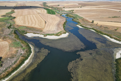 Tekirdağ'da Sarılar Göleti'nin Su Seviyesi Kuraklık Nedeniyle Azaldı