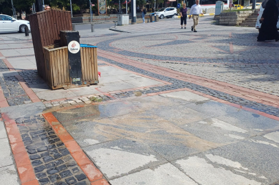 Edirne'de Şehrin Göbeğinde Su Patlağı