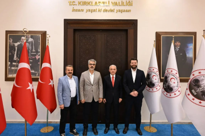 Kırklareli Valisi Turan, konuklarını makamında ağırladı