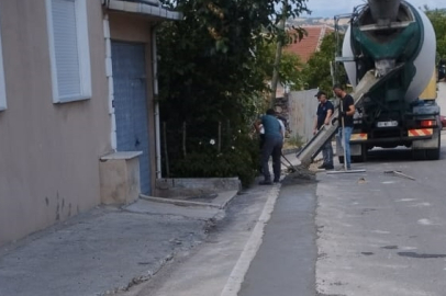 Üsküp Beldesi'nde Yol Yapım Çalışmaları