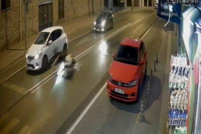 Muratlı'da Motosiklet Kazası Kameraya Yansıdı