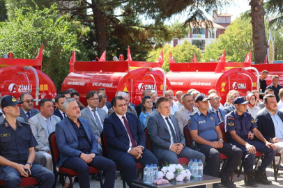 Vize’de Köylere 13 Yangın Söndürme Tankeri Dağıtıldı