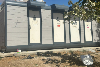 Edirne’deki Arızalı Lavabo Parkın Ortasında