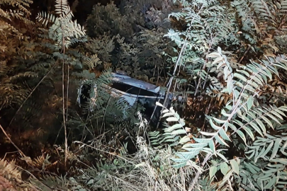 Gelibolu’da Otomobil Şarampole Yuvarlandı, Sürücü Yara Almadan Kurtuldu