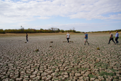 Edirne'deki Şerbettar Göleti Kuraklık Nedeniyle Tamamen Kurudu