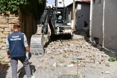 Keşan’da Eski Gelibolu Caddesi Yenileniyor